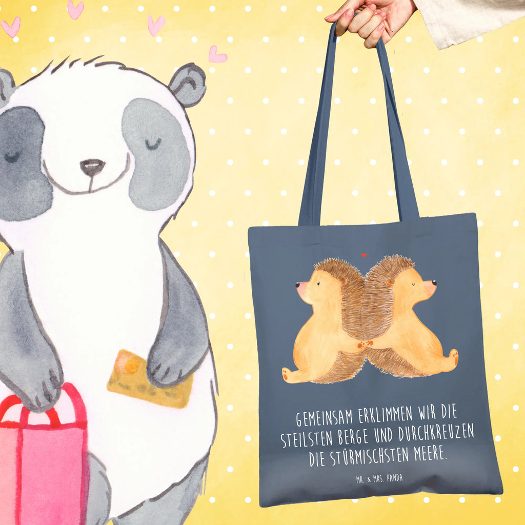 Tote bag Hedgehogs holding hands