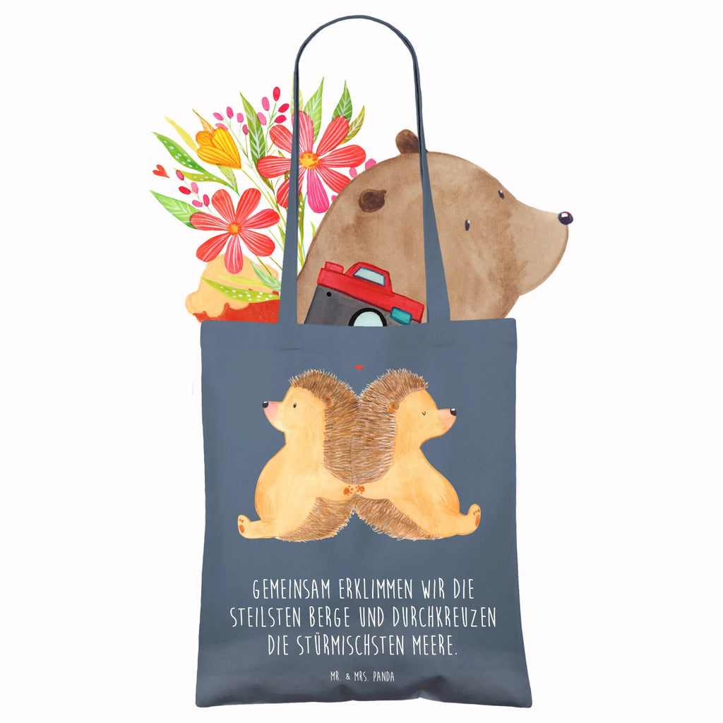 Tote bag Hedgehogs holding hands