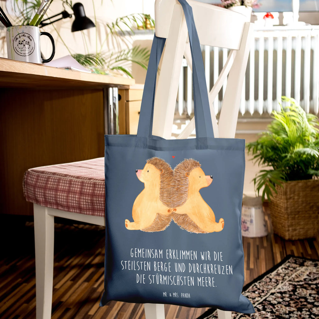 Tote bag Hedgehogs holding hands