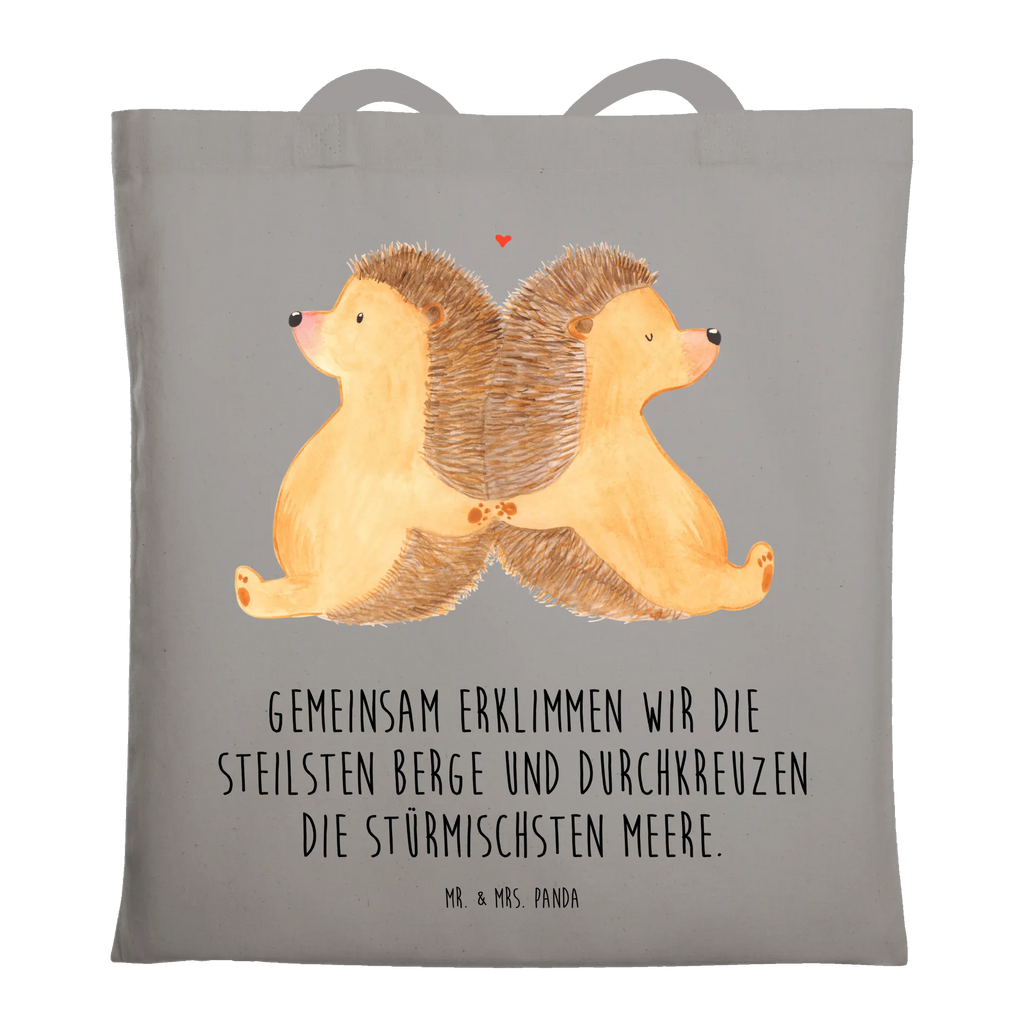 Tote bag Hedgehogs holding hands