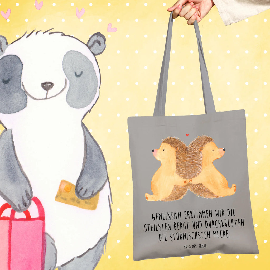 Tote bag Hedgehogs holding hands