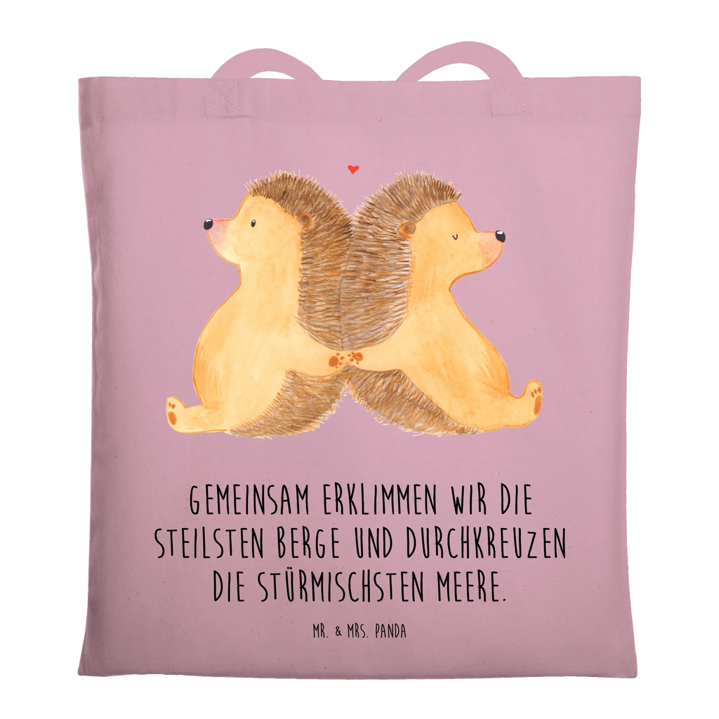 Tote bag Hedgehogs holding hands