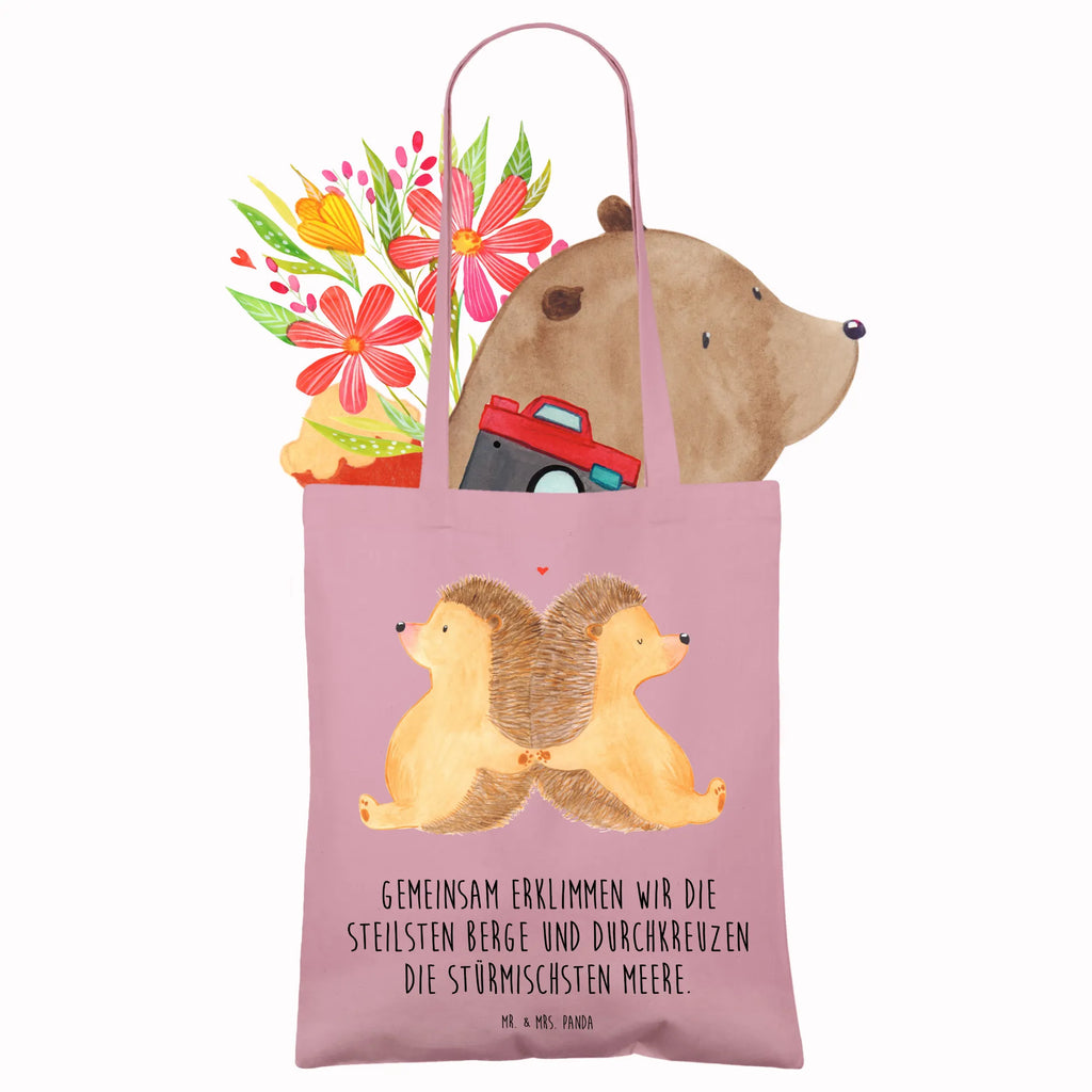 Tote bag Hedgehogs holding hands