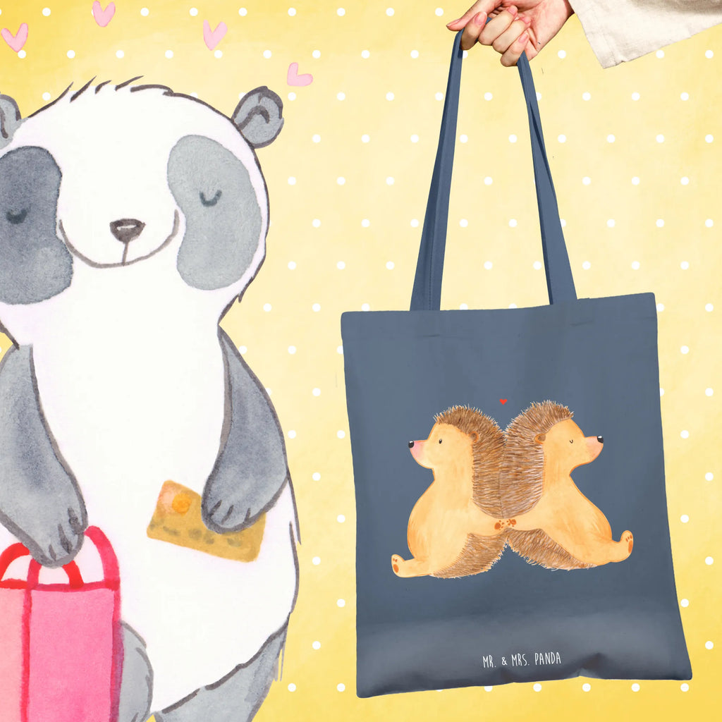 Tote bag Hedgehogs holding hands