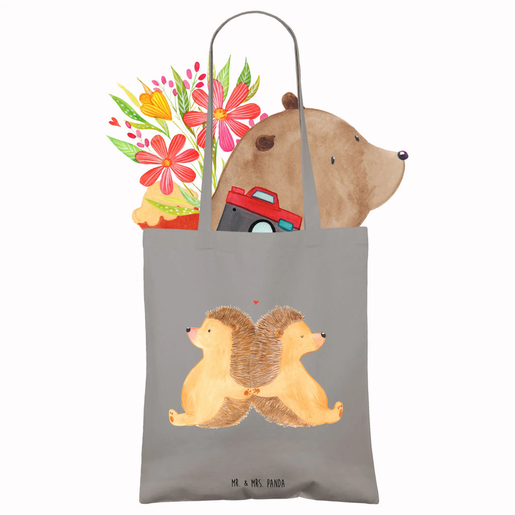 Tote bag Hedgehogs holding hands