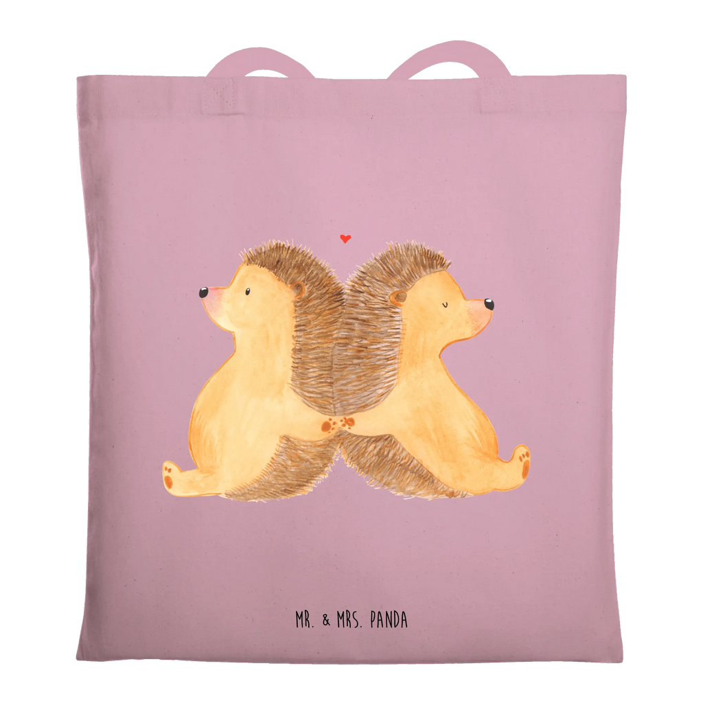 Tote bag Hedgehogs holding hands
