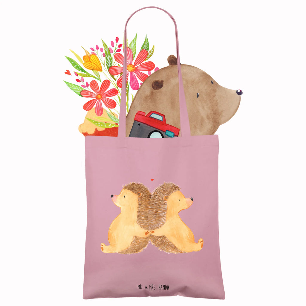 Tote bag Hedgehogs holding hands