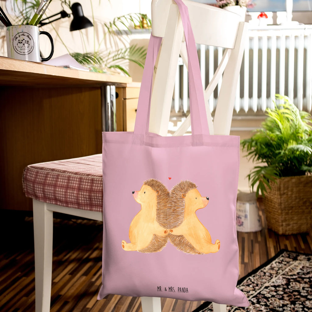Tote bag Hedgehogs holding hands