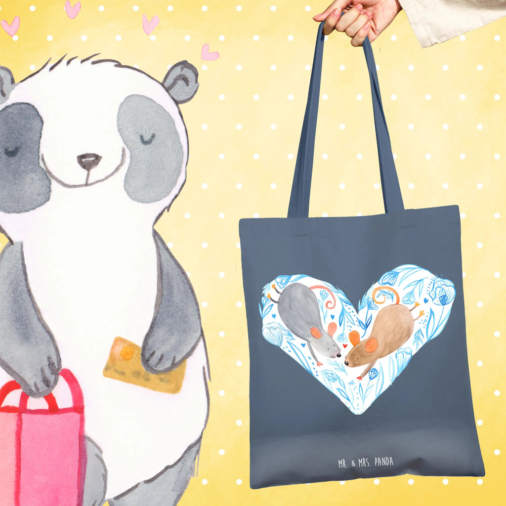 Tote bag Mice heart Strandtasche, Laptoptasche, Badetasche, Stofftasche, Jutetasche, Einkaufstasche, Shopper, Beutel, Tasche, Schultertasche, Einkaufstüte, Beuteltasche, Umhängetasche, Jutebeutel, Tragetasche, Stoffbeutel, Liebe, Partner, Freund, Freundin, Ehemann, Ehefrau, Heiraten, Verlobung, Heiratsantrag, Liebesgeschenk, Jahrestag, Hocheitstag, Hochzeit, Mäuse, Maus, Love, Geschenk für zwei, Lieblingsmensch, Liebesbotschaft, Gemeinsamkeit, Liebesbeweis