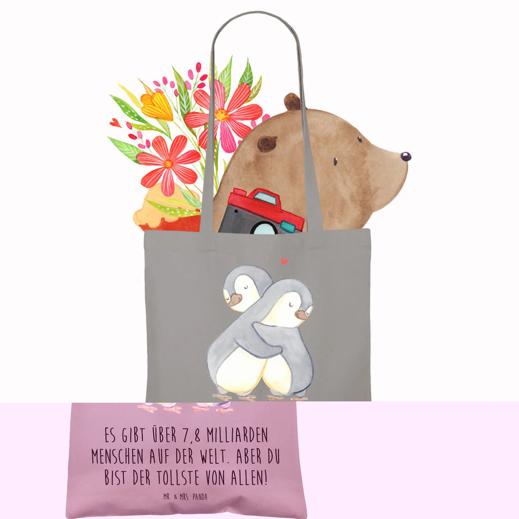 Tote bag penguins Cuddle Strandtasche, Einkaufstüte, Beutel, Beuteltasche, Shopper, Umhängetasche, Laptoptasche, Einkaufstasche, Stofftasche, Jutetasche, Jutebeutel, Tasche, Tragetasche, Schultertasche, Stoffbeutel, Badetasche, Liebe, Partner, Freund, Freundin, Ehemann, Ehefrau, Heiraten, Verlobung, Heiratsantrag, Liebesgeschenk, Jahrestag, Hocheitstag, Valentinstag, Hochzeitstag, Geschenk für Frauen, Geschenk für Freundin, Mitbringsel, für Männer, für Ehemann, Geschenk für Partner, Liebesbeweis