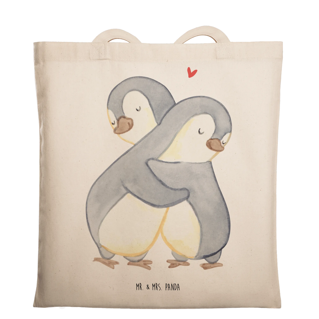 Tote bag penguins Cuddle Strandtasche, Einkaufstüte, Beutel, Beuteltasche, Shopper, Umhängetasche, Laptoptasche, Einkaufstasche, Stofftasche, Jutetasche, Jutebeutel, Tasche, Tragetasche, Schultertasche, Stoffbeutel, Badetasche, Liebe, Partner, Freund, Freundin, Ehemann, Ehefrau, Heiraten, Verlobung, Heiratsantrag, Liebesgeschenk, Jahrestag, Hocheitstag, Valentinstag, Hochzeitstag, Geschenk für Frauen, Geschenk für Freundin, Mitbringsel, für Männer, für Ehemann, Geschenk für Partner, Liebesbeweis