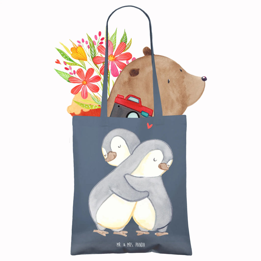 Tote bag penguins Cuddle Strandtasche, Einkaufstüte, Beutel, Beuteltasche, Shopper, Umhängetasche, Laptoptasche, Einkaufstasche, Stofftasche, Jutetasche, Jutebeutel, Tasche, Tragetasche, Schultertasche, Stoffbeutel, Badetasche, Liebe, Partner, Freund, Freundin, Ehemann, Ehefrau, Heiraten, Verlobung, Heiratsantrag, Liebesgeschenk, Jahrestag, Hocheitstag, Valentinstag, Hochzeitstag, Geschenk für Frauen, Geschenk für Freundin, Mitbringsel, für Männer, für Ehemann, Geschenk für Partner, Liebesbeweis