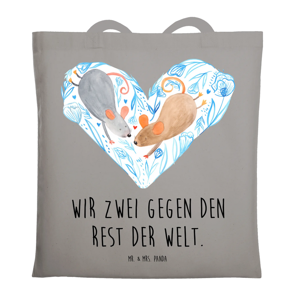 Tote bag Mice heart Strandtasche, Laptoptasche, Badetasche, Stofftasche, Jutetasche, Einkaufstasche, Shopper, Beutel, Tasche, Schultertasche, Einkaufstüte, Beuteltasche, Umhängetasche, Jutebeutel, Tragetasche, Stoffbeutel, Liebe, Partner, Freund, Freundin, Ehemann, Ehefrau, Heiraten, Verlobung, Heiratsantrag, Liebesgeschenk, Jahrestag, Hocheitstag, Hochzeit, Mäuse, Maus, Love, Geschenk für zwei, Lieblingsmensch, Liebesbotschaft, Gemeinsamkeit, Liebesbeweis
