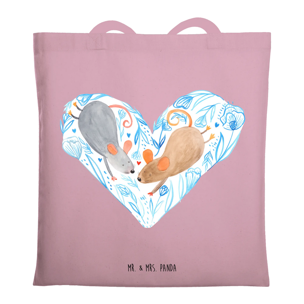 Tote bag Mice heart Strandtasche, Laptoptasche, Badetasche, Stofftasche, Jutetasche, Einkaufstasche, Shopper, Beutel, Tasche, Schultertasche, Einkaufstüte, Beuteltasche, Umhängetasche, Jutebeutel, Tragetasche, Stoffbeutel, Liebe, Partner, Freund, Freundin, Ehemann, Ehefrau, Heiraten, Verlobung, Heiratsantrag, Liebesgeschenk, Jahrestag, Hocheitstag, Hochzeit, Mäuse, Maus, Love, Geschenk für zwei, Lieblingsmensch, Liebesbotschaft, Gemeinsamkeit, Liebesbeweis