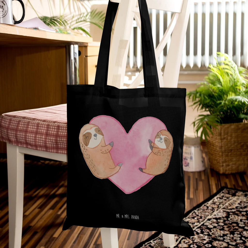 Tragetasche Faultiere Herz Stoffbeutel, Beutel, Schultertasche, Beuteltasche, Umhängetasche, Jutebeutel, Badetasche, Laptoptasche, Strandtasche, Einkaufstüte, Jutetasche, Stofftasche, Shopper, Tragetasche, Einkaufstasche, Tasche, Liebe, Partner, Freund, Freundin, Ehemann, Ehefrau, Heiraten, Verlobung, Heiratsantrag, Liebesgeschenk, Jahrestag, Hocheitstag, Valentinstag, Mitbringsel, für Ehemann, für Männer, Liebesbeweis, Geschenk für Freundin, Hochzeitstag, Geschenk für Partner, Geschenk für Frauen