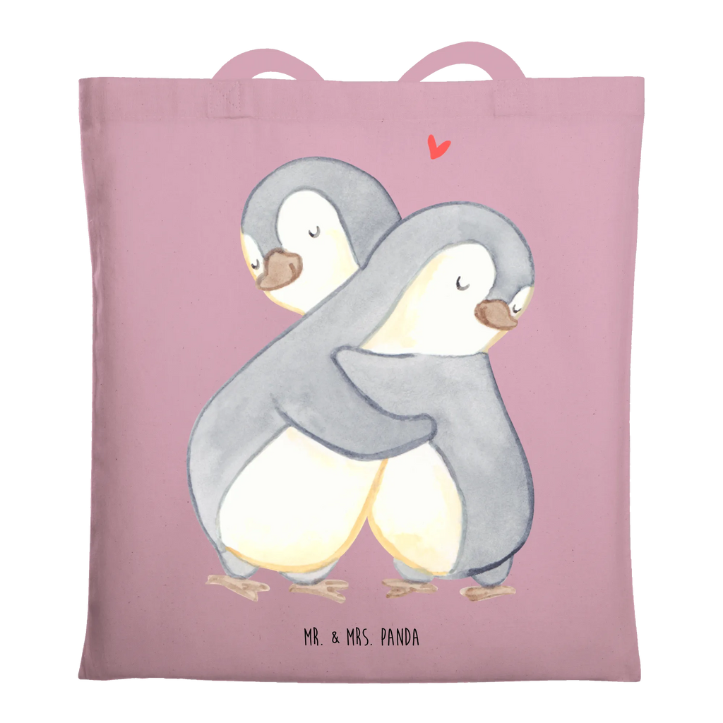 Tote bag penguins Cuddle Strandtasche, Einkaufstüte, Beutel, Beuteltasche, Shopper, Umhängetasche, Laptoptasche, Einkaufstasche, Stofftasche, Jutetasche, Jutebeutel, Tasche, Tragetasche, Schultertasche, Stoffbeutel, Badetasche, Liebe, Partner, Freund, Freundin, Ehemann, Ehefrau, Heiraten, Verlobung, Heiratsantrag, Liebesgeschenk, Jahrestag, Hocheitstag, Valentinstag, Hochzeitstag, Geschenk für Frauen, Geschenk für Freundin, Mitbringsel, für Männer, für Ehemann, Geschenk für Partner, Liebesbeweis