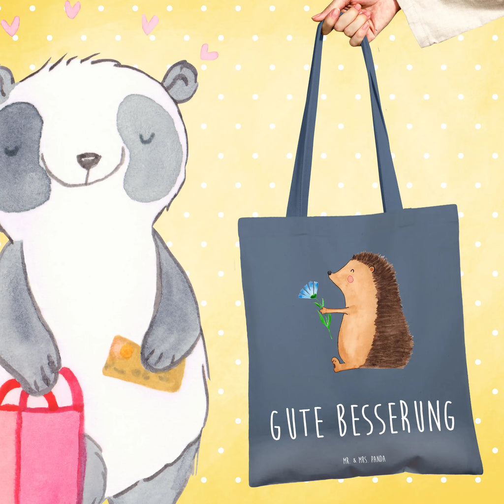 Tote bag Hedgehog Flower Laptoptasche, Beutel, Strandtasche, Shopper, Schultertasche, Jutetasche, Einkaufstasche, Umhängetasche, Stofftasche, Einkaufstüte, Badetasche, Jutebeutel, Tasche, Tragetasche, Stoffbeutel, Beuteltasche, Tiermotive, Gute Laune, lustige Sprüche, Tiere, Krankheit, Genesungswünsche, Besuch, krank, Krankenhaus, Gute Besserung, Igel