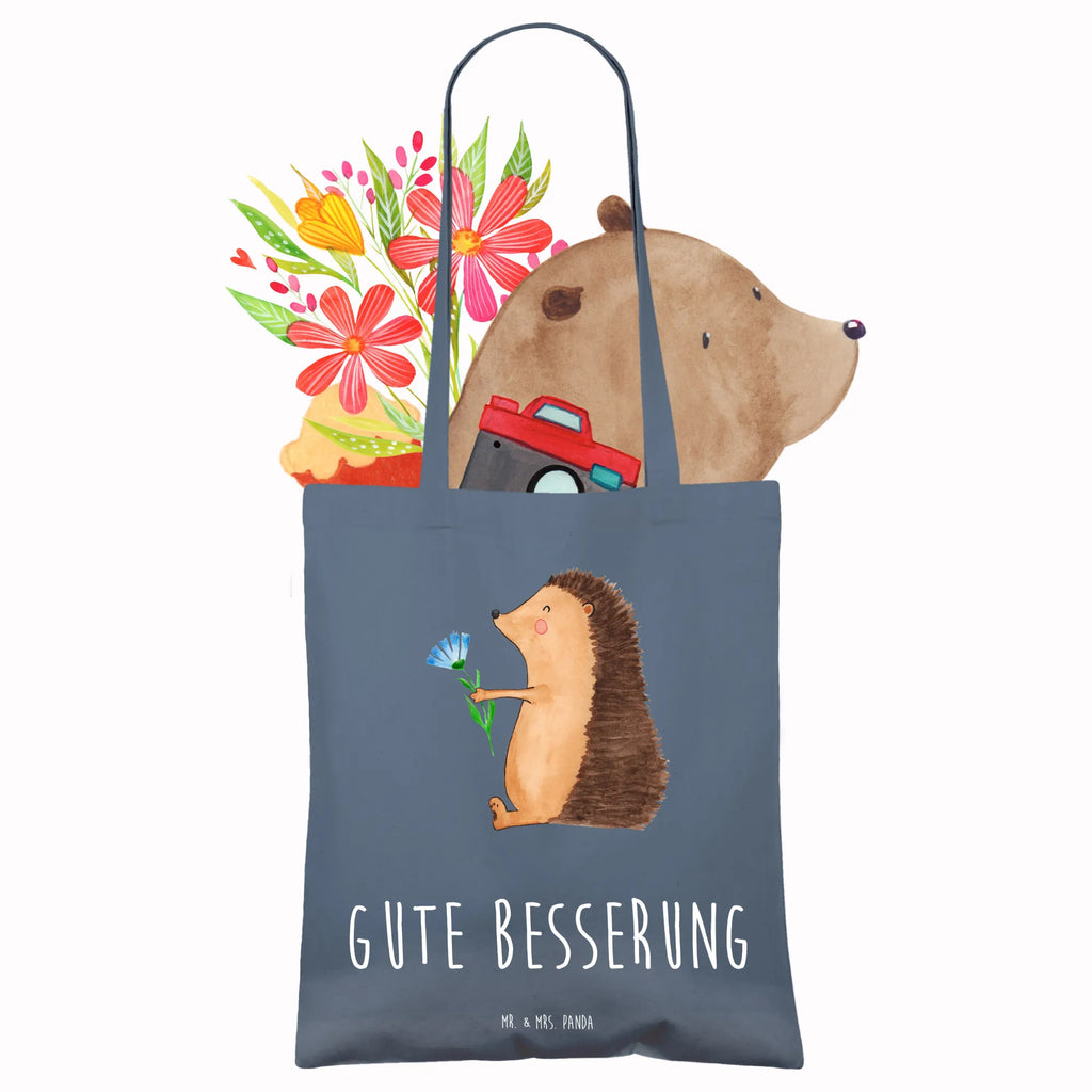 Tote bag Hedgehog Flower Laptoptasche, Beutel, Strandtasche, Shopper, Schultertasche, Jutetasche, Einkaufstasche, Umhängetasche, Stofftasche, Einkaufstüte, Badetasche, Jutebeutel, Tasche, Tragetasche, Stoffbeutel, Beuteltasche, Tiermotive, Gute Laune, lustige Sprüche, Tiere, Krankheit, Genesungswünsche, Besuch, krank, Krankenhaus, Gute Besserung, Igel