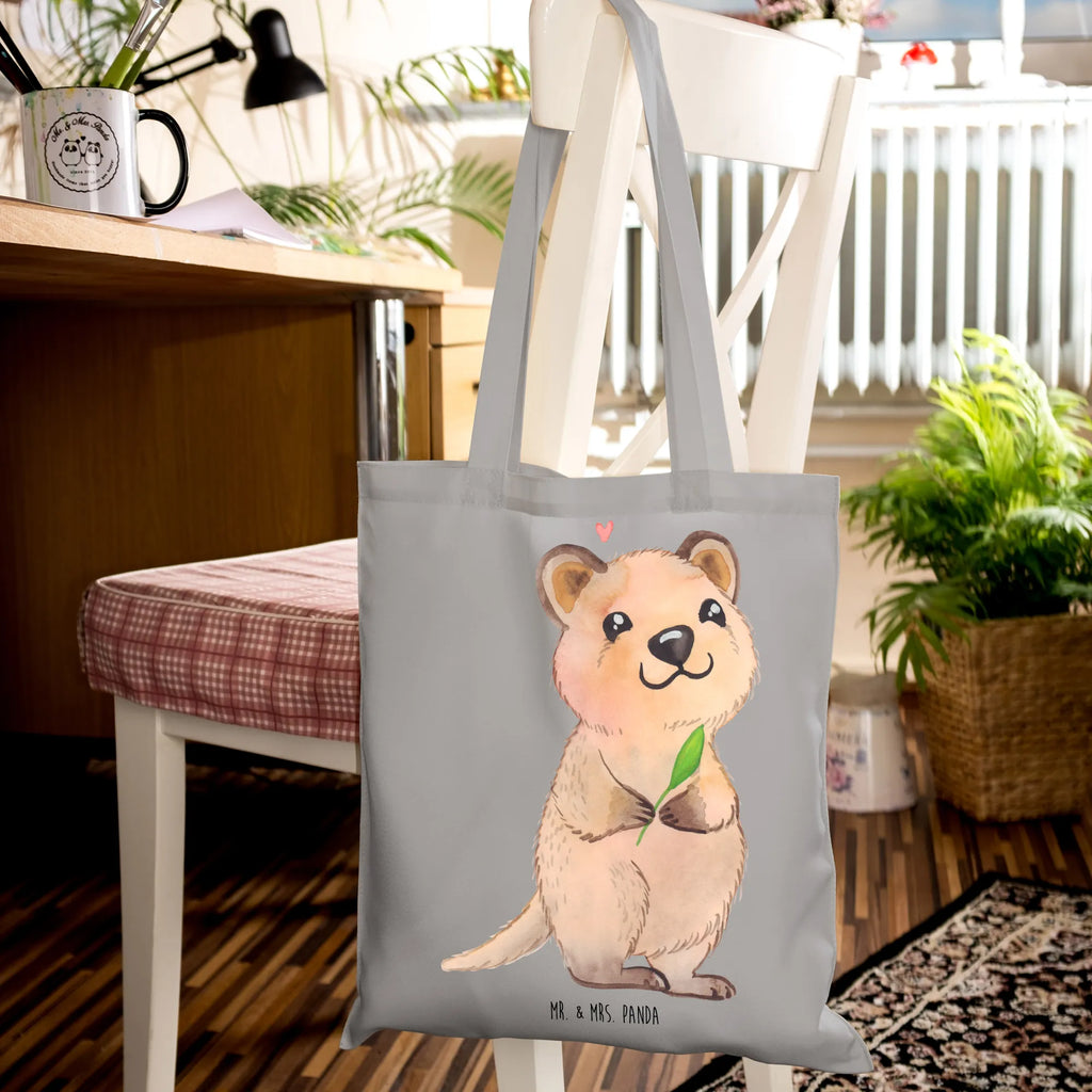 Tote bag Quokka Happy shopping bag, cotton bag, jute bag, shoulder bag, bag, pouch, shopper, Carrier bag, cloth bag, small animals, cute, funny, cute animal motives, hand drawn, small world, funny sayings, good mood, happy, gifts, gift ideas, special gifts, animal lover, card