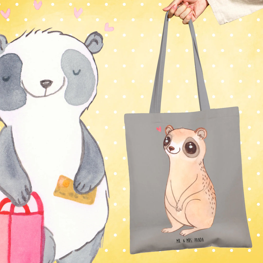 Tote bag Slow loris Happy Laptoptasche, Jutebeutel, Shopper, Tragetasche, Alltagstasche, Strandtasche, Leinentasche, Beuteltasche, Schultasche, uni tasche, baumwollbeutel, büchertasche, Einkaufstasche, Stoffbeutel, Henkeltasche, Einkaufsbeutel, Badetasche, Jutetasche, Beutel, Tasche, Schultertasche, Baumwolltasche, tote bag, Tüte, Statementbeutel, unitasche, shopping tasche, Stofftasche, bedruckte tasche, Einkaufstüte, Umhängetasche, Tiermotive, Tiere, lustige Sprüche, Gute Laune, Glück, Niedlich, Plumplori