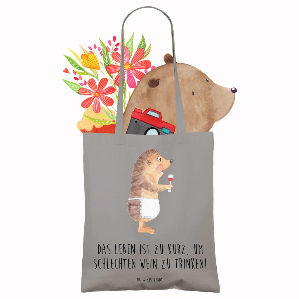 Tote bag Hedgehog wine Beuteltasche, Einkaufstüte, Umhängetasche, Strandtasche, Tragetasche, Laptoptasche, Badetasche, Stoffbeutel, Jutebeutel, Stofftasche, Shopper, Jutetasche, Tasche, Schultertasche, Einkaufstasche, Beutel, Tiermotive, Gute Laune, lustige Sprüche, Tiere, Rotwein, Wein trinken, Weißwein, Weinglas, Geschenk Weinliebhaber, Geschenk Weintrinker, Wein Deko, Igel, Wein Spruch