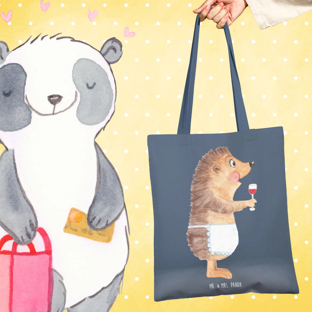 Tote bag Hedgehog wine Beuteltasche, Einkaufstüte, Umhängetasche, Strandtasche, Tragetasche, Laptoptasche, Badetasche, Stoffbeutel, Jutebeutel, Stofftasche, Shopper, Jutetasche, Tasche, Schultertasche, Einkaufstasche, Beutel, Tiermotive, Gute Laune, lustige Sprüche, Tiere, Rotwein, Wein trinken, Weißwein, Weinglas, Geschenk Weinliebhaber, Geschenk Weintrinker, Wein Deko, Igel, Wein Spruch