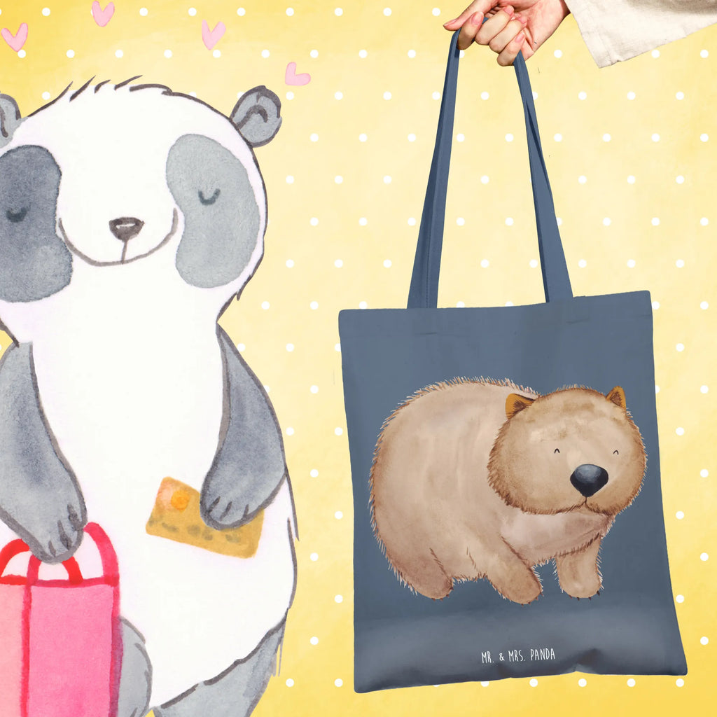 Tote bag Wombat cotton bag, jute bag, pouch, bag, Carrier bag, shopper, shoulder bag, cloth bag, shopping bag, small animals, cute, funny, cute animal motives, hand drawn, small world, funny sayings, good mood, happy, gifts, gift ideas, special gifts, animal lover, card, life is beautiful, Wombat, Australia, motivation, saying