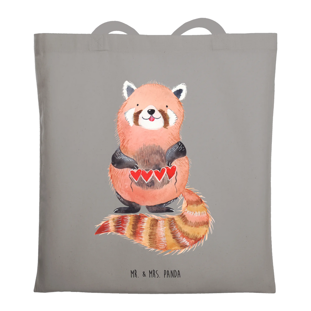 Tragetasche Roter Panda Stoffbeutel, Beuteltasche, Shopper, Einkaufstüte, Beutel, Umhängetasche, Einkaufstasche, Badetasche, Stofftasche, Jutebeutel, Schultertasche, Tragetasche, Laptoptasche, Jutetasche, Tasche, Strandtasche, Tiermotive, Gute Laune, lustige Sprüche, Tiere, Panda, Rot, Liebling, Lieblingsmensch, Liebe, Herz