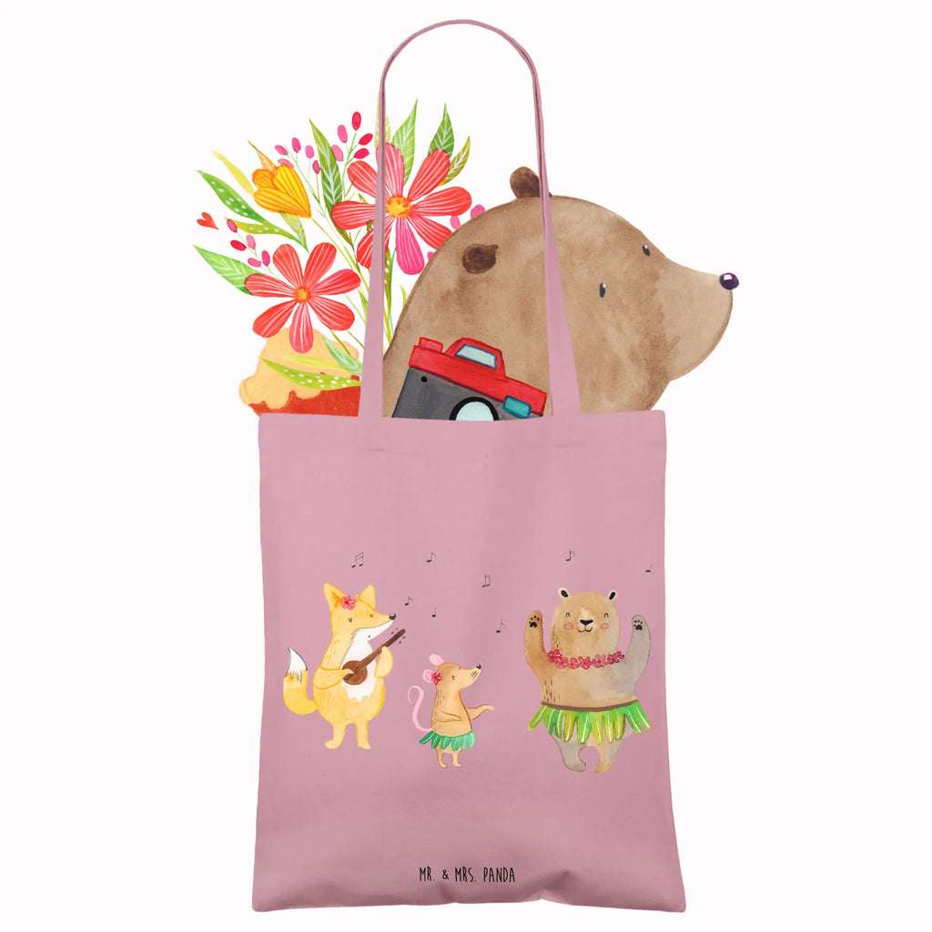 Tote bag forest animals Aloha Einkaufstasche, Stoffbeutel, Jutetasche, Tasche, Umhängetasche, Einkaufstüte, Strandtasche, Schultertasche, Beuteltasche, Badetasche, Beutel, Laptoptasche, Shopper, Tragetasche, Stofftasche, Jutebeutel, Tiermotive, Gute Laune, lustige Sprüche, Tiere, Tanzen, Hase, Bär, Musik, Wald, Lachen, Aloha, Leben, Igel, Waldtiere