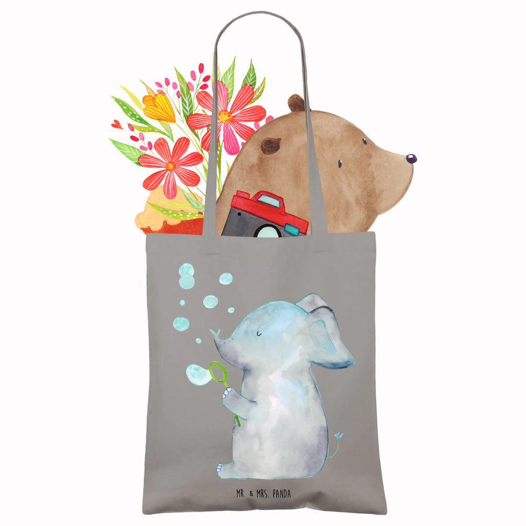 Tote bag elephant soap bubbles bag, cotton bag, cloth bag, shopping bag, shoulder bag, Carrier bag, jute bag, shopper, pouch, small animals, cute, funny, cute animal motives, hand drawn, small world, funny sayings, good mood, happy, gifts, gift ideas, special gifts, animal lover, card, soap bubbles, love, feeling. Home, Elephant, home, proof of love, elephants, proboscidean, love saying, pachyderm