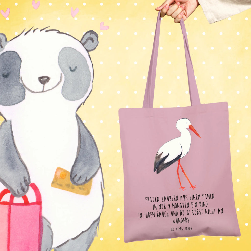 Tote bag Stork Stoffbeutel, Tasche, Laptoptasche, Badetasche, Jutetasche, Stofftasche, Beutel, Jutebeutel, Schultertasche, Beuteltasche, Strandtasche, Tragetasche, Einkaufstasche, Umhängetasche, Shopper, Einkaufstüte, Tiermotive, Gute Laune, lustige Sprüche, Tiere, Mutter werden, Schwangerschaft, Schwanger, Storch, Baby, Mütter, Störche, Mutter, Geburt, Babybauch