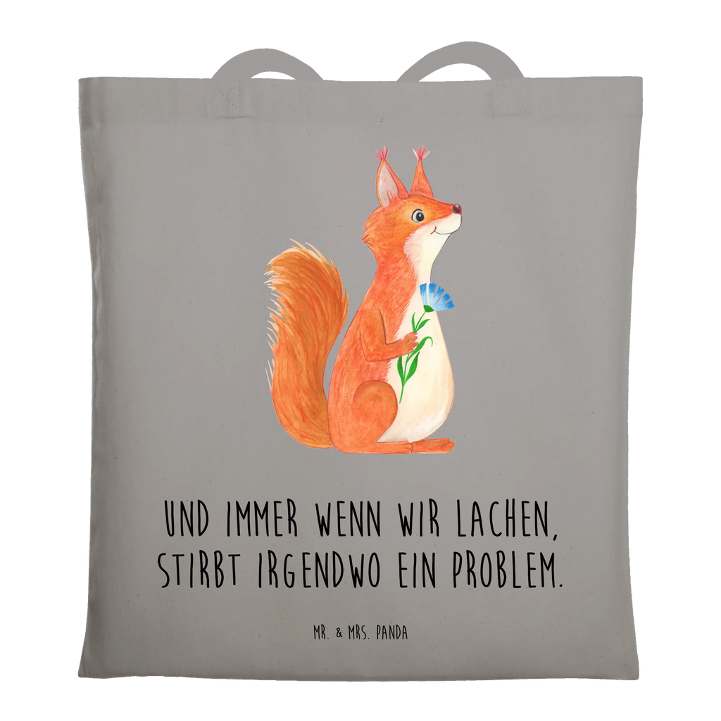 Tote bag Squirrel flower pouch, cotton bag, Carrier bag, cloth bag, shopper, bag, shoulder bag, jute bag, shopping bag, small animals, cute, funny, cute animal motives, hand drawn, small world, funny sayings, good mood, happy, gifts, gift ideas, special gifts, animal lover, card, positive saying, fun, Squirrel, laughter, saying decoration, squirrel, motivation pictures, happy saying, motivation sayings