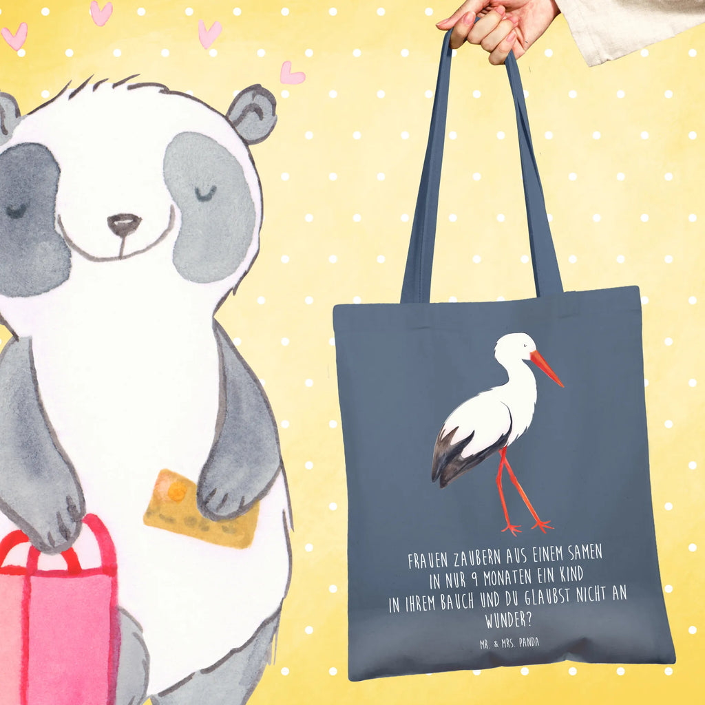 Tote bag Stork Stoffbeutel, Tasche, Laptoptasche, Badetasche, Jutetasche, Stofftasche, Beutel, Jutebeutel, Schultertasche, Beuteltasche, Strandtasche, Tragetasche, Einkaufstasche, Umhängetasche, Shopper, Einkaufstüte, Tiermotive, Gute Laune, lustige Sprüche, Tiere, Mutter werden, Schwangerschaft, Schwanger, Storch, Baby, Mütter, Störche, Mutter, Geburt, Babybauch