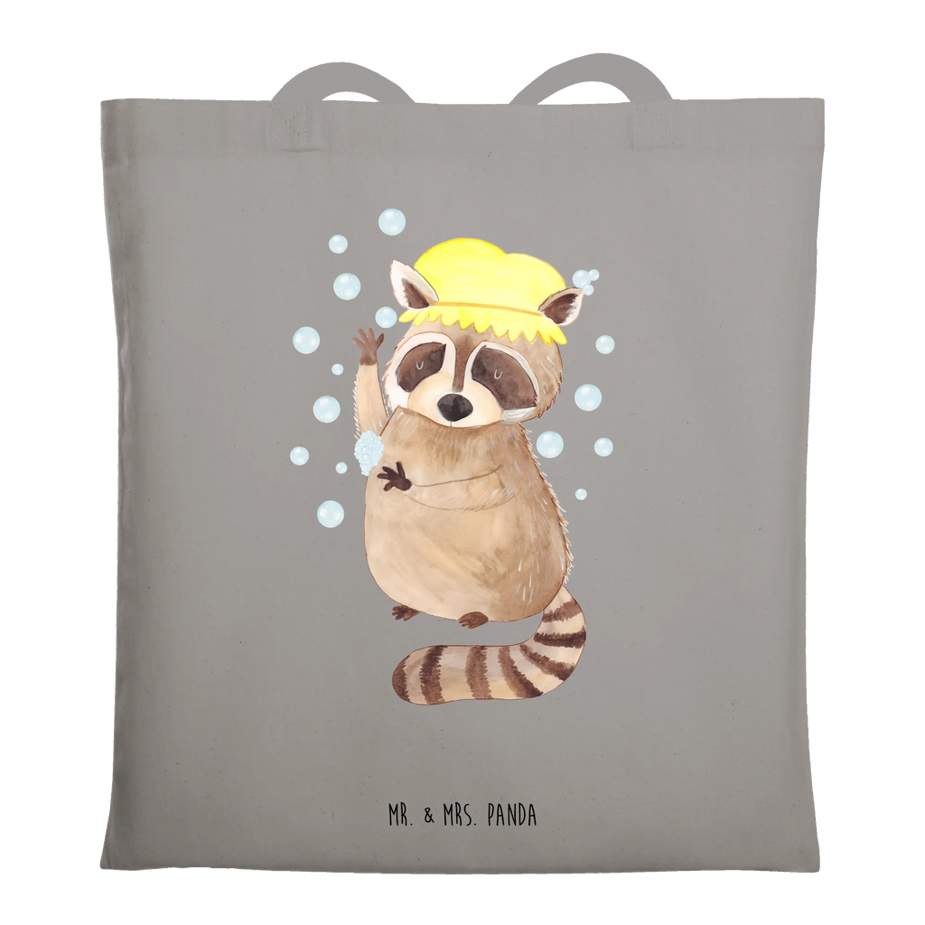 Tragetasche Waschbär Laptoptasche, Stoffbeutel, Shopper, Badetasche, Beutel, Strandtasche, Einkaufstüte, Jutebeutel, Beuteltasche, Stofftasche, Schultertasche, Tasche, Einkaufstasche, Jutetasche, Tragetasche, Umhängetasche, Tiermotive, Gute Laune, lustige Sprüche, Tiere, Tagträumen, Seifenblasen, Waschbär, waschen, Fröhlich, Plan