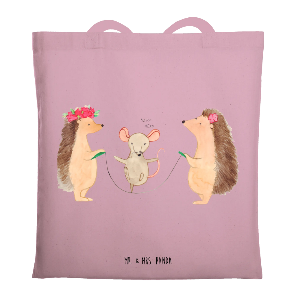 Tragetasche Igel Seilhüpfen Beuteltasche, Einkaufstüte, Stofftasche, Einkaufstasche, Stoffbeutel, Jutetasche, Shopper, Badetasche, Tasche, Laptoptasche, Jutebeutel, Tragetasche, Schultertasche, Strandtasche, Umhängetasche, Beutel, Tiermotive, Gute Laune, lustige Sprüche, Tiere, Kindergarten, Maus, Seilhüpfen, Kinder, Seilspringen, Igel