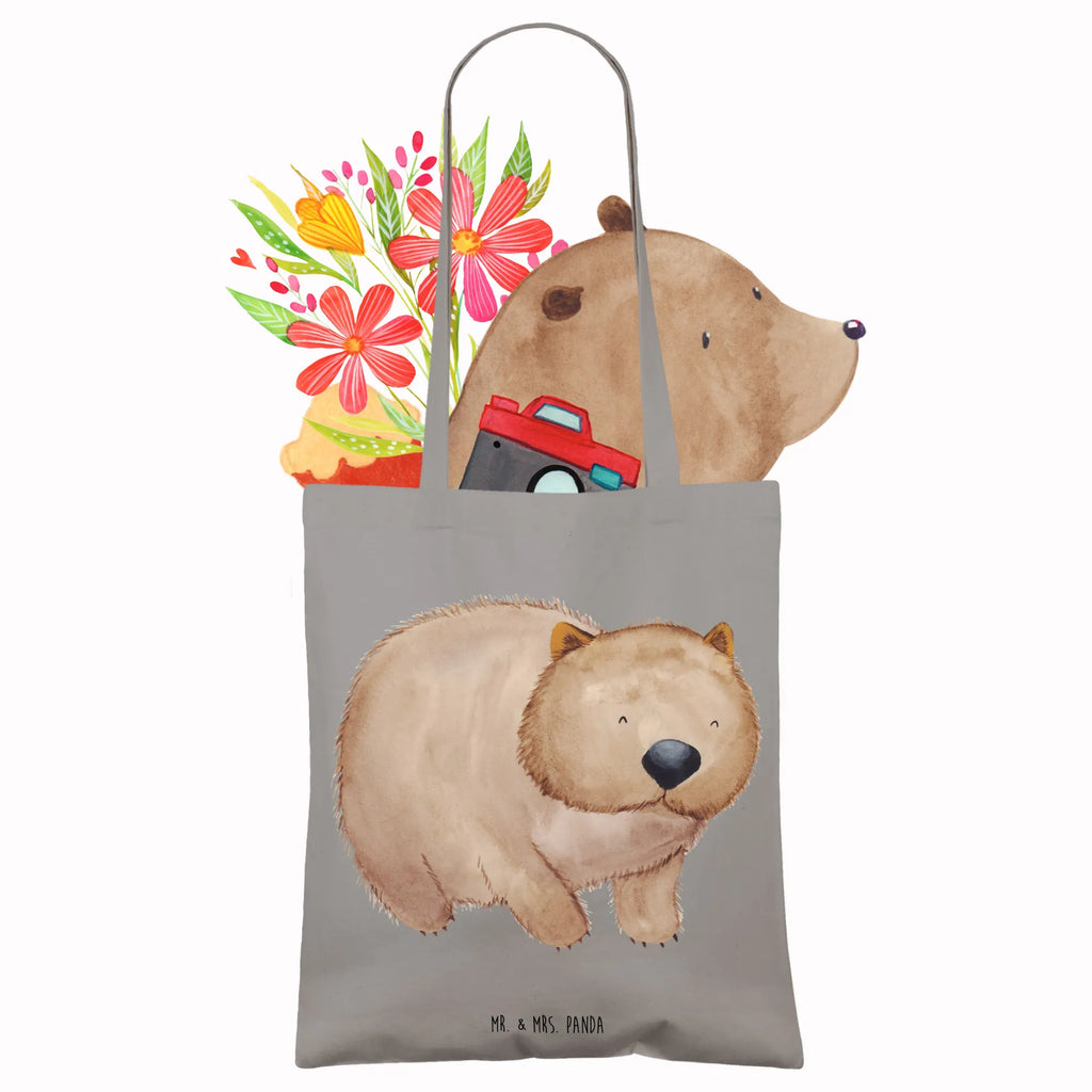 Tote bag Wombat cotton bag, jute bag, pouch, bag, Carrier bag, shopper, shoulder bag, cloth bag, shopping bag, small animals, cute, funny, cute animal motives, hand drawn, small world, funny sayings, good mood, happy, gifts, gift ideas, special gifts, animal lover, card, life is beautiful, Wombat, Australia, motivation, saying