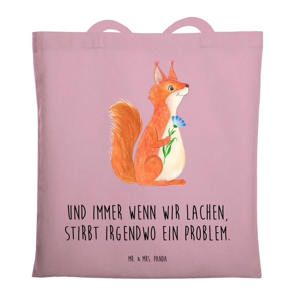 Tote bag Squirrel flower pouch, cotton bag, Carrier bag, cloth bag, shopper, bag, shoulder bag, jute bag, shopping bag, small animals, cute, funny, cute animal motives, hand drawn, small world, funny sayings, good mood, happy, gifts, gift ideas, special gifts, animal lover, card, positive saying, fun, Squirrel, laughter, saying decoration, squirrel, motivation pictures, happy saying, motivation sayings