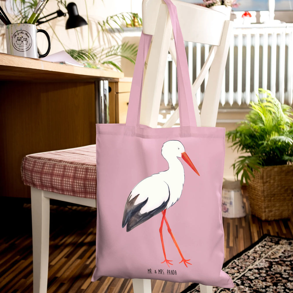 Tote bag Stork Stoffbeutel, Tasche, Laptoptasche, Badetasche, Jutetasche, Stofftasche, Beutel, Jutebeutel, Schultertasche, Beuteltasche, Strandtasche, Tragetasche, Einkaufstasche, Umhängetasche, Shopper, Einkaufstüte, Tiermotive, Gute Laune, lustige Sprüche, Tiere, Mutter werden, Schwangerschaft, Schwanger, Storch, Baby, Mütter, Störche, Mutter, Geburt, Babybauch