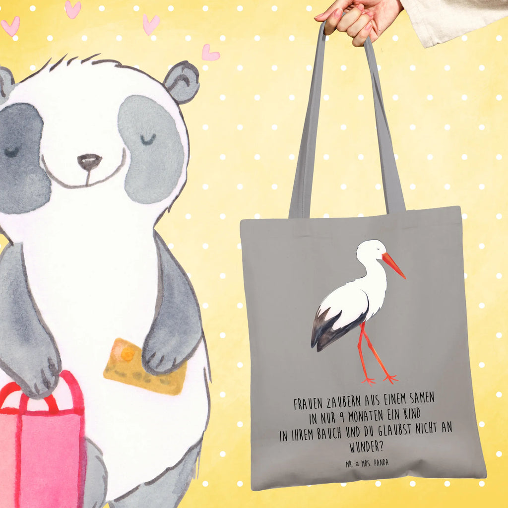 Tote bag Stork Stoffbeutel, Tasche, Laptoptasche, Badetasche, Jutetasche, Stofftasche, Beutel, Jutebeutel, Schultertasche, Beuteltasche, Strandtasche, Tragetasche, Einkaufstasche, Umhängetasche, Shopper, Einkaufstüte, Tiermotive, Gute Laune, lustige Sprüche, Tiere, Mutter werden, Schwangerschaft, Schwanger, Storch, Baby, Mütter, Störche, Mutter, Geburt, Babybauch