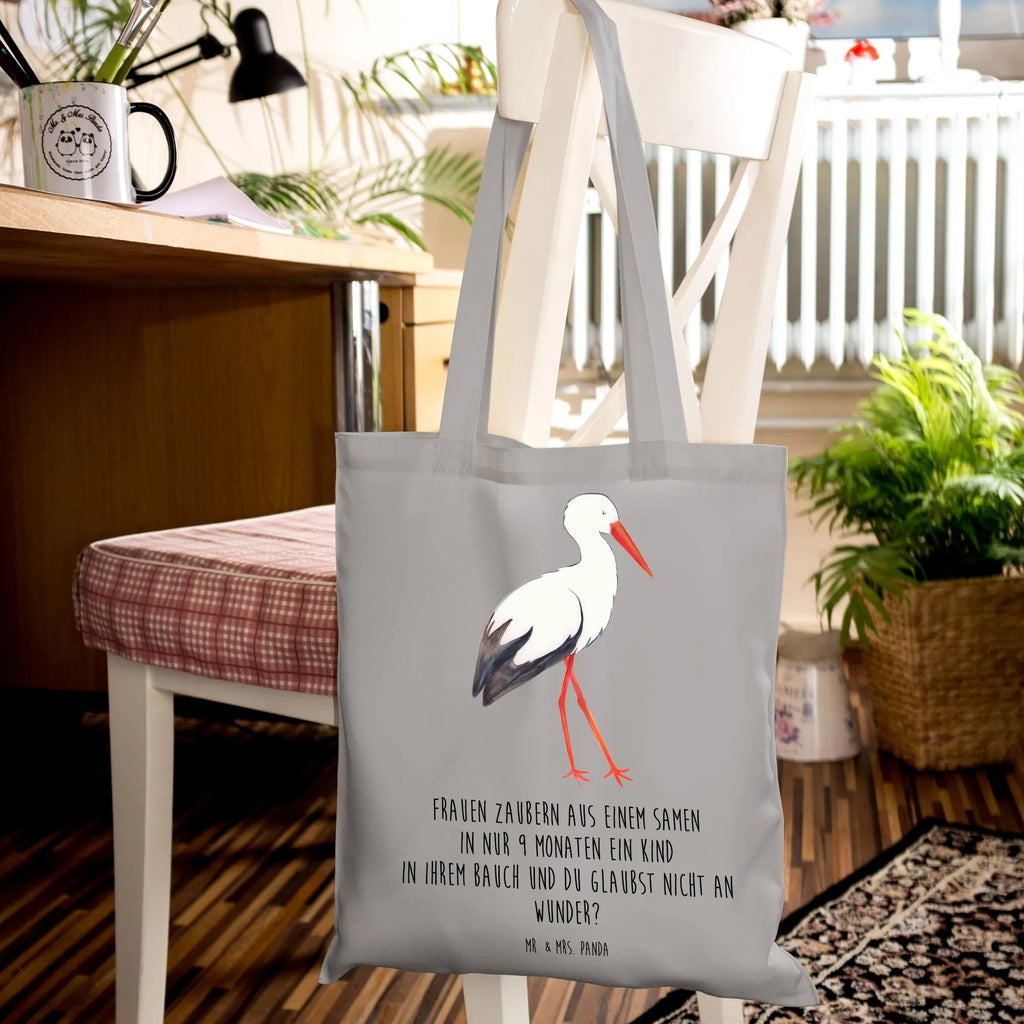 Tote bag Stork Stoffbeutel, Tasche, Laptoptasche, Badetasche, Jutetasche, Stofftasche, Beutel, Jutebeutel, Schultertasche, Beuteltasche, Strandtasche, Tragetasche, Einkaufstasche, Umhängetasche, Shopper, Einkaufstüte, Tiermotive, Gute Laune, lustige Sprüche, Tiere, Mutter werden, Schwangerschaft, Schwanger, Storch, Baby, Mütter, Störche, Mutter, Geburt, Babybauch