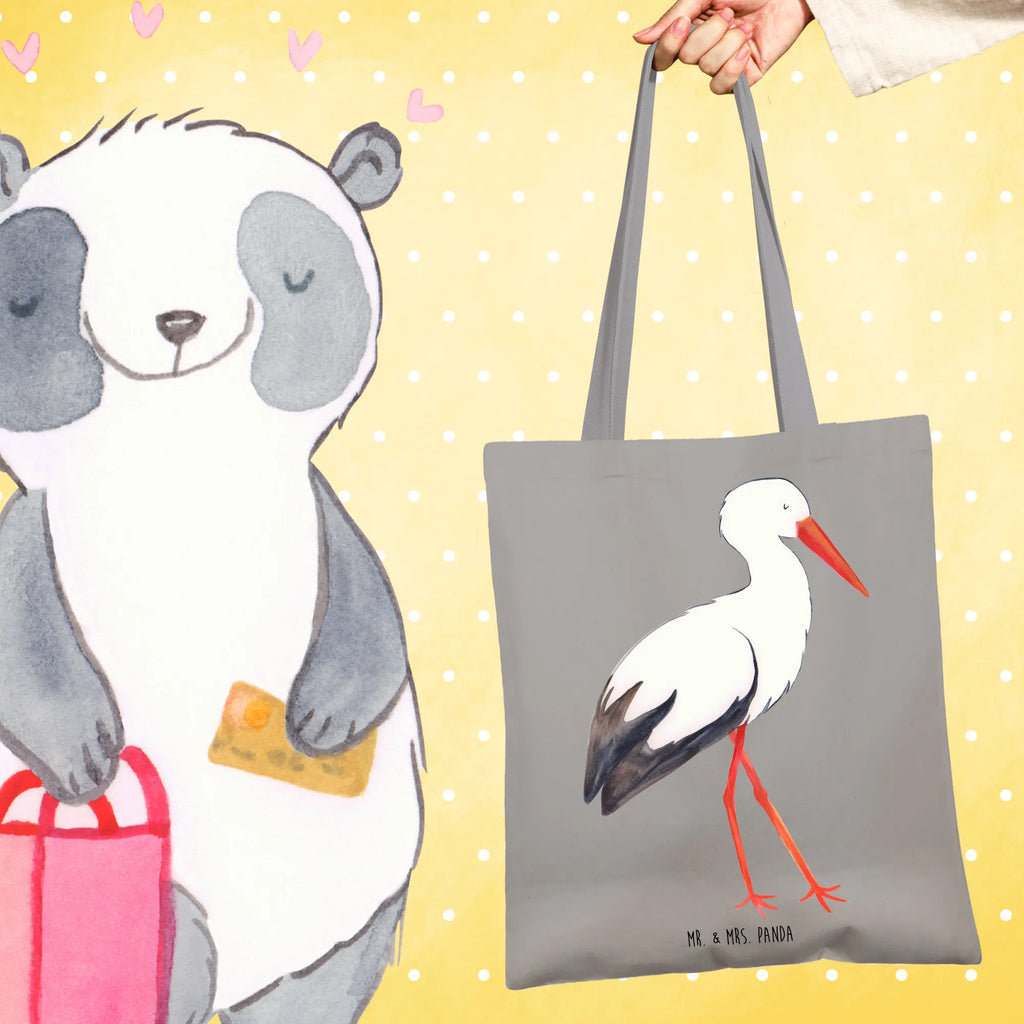 Tote bag Stork Stoffbeutel, Tasche, Laptoptasche, Badetasche, Jutetasche, Stofftasche, Beutel, Jutebeutel, Schultertasche, Beuteltasche, Strandtasche, Tragetasche, Einkaufstasche, Umhängetasche, Shopper, Einkaufstüte, Tiermotive, Gute Laune, lustige Sprüche, Tiere, Mutter werden, Schwangerschaft, Schwanger, Storch, Baby, Mütter, Störche, Mutter, Geburt, Babybauch