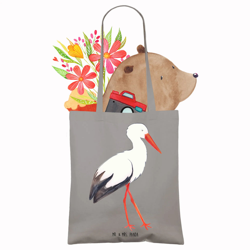 Tote bag Stork Stoffbeutel, Tasche, Laptoptasche, Badetasche, Jutetasche, Stofftasche, Beutel, Jutebeutel, Schultertasche, Beuteltasche, Strandtasche, Tragetasche, Einkaufstasche, Umhängetasche, Shopper, Einkaufstüte, Tiermotive, Gute Laune, lustige Sprüche, Tiere, Mutter werden, Schwangerschaft, Schwanger, Storch, Baby, Mütter, Störche, Mutter, Geburt, Babybauch