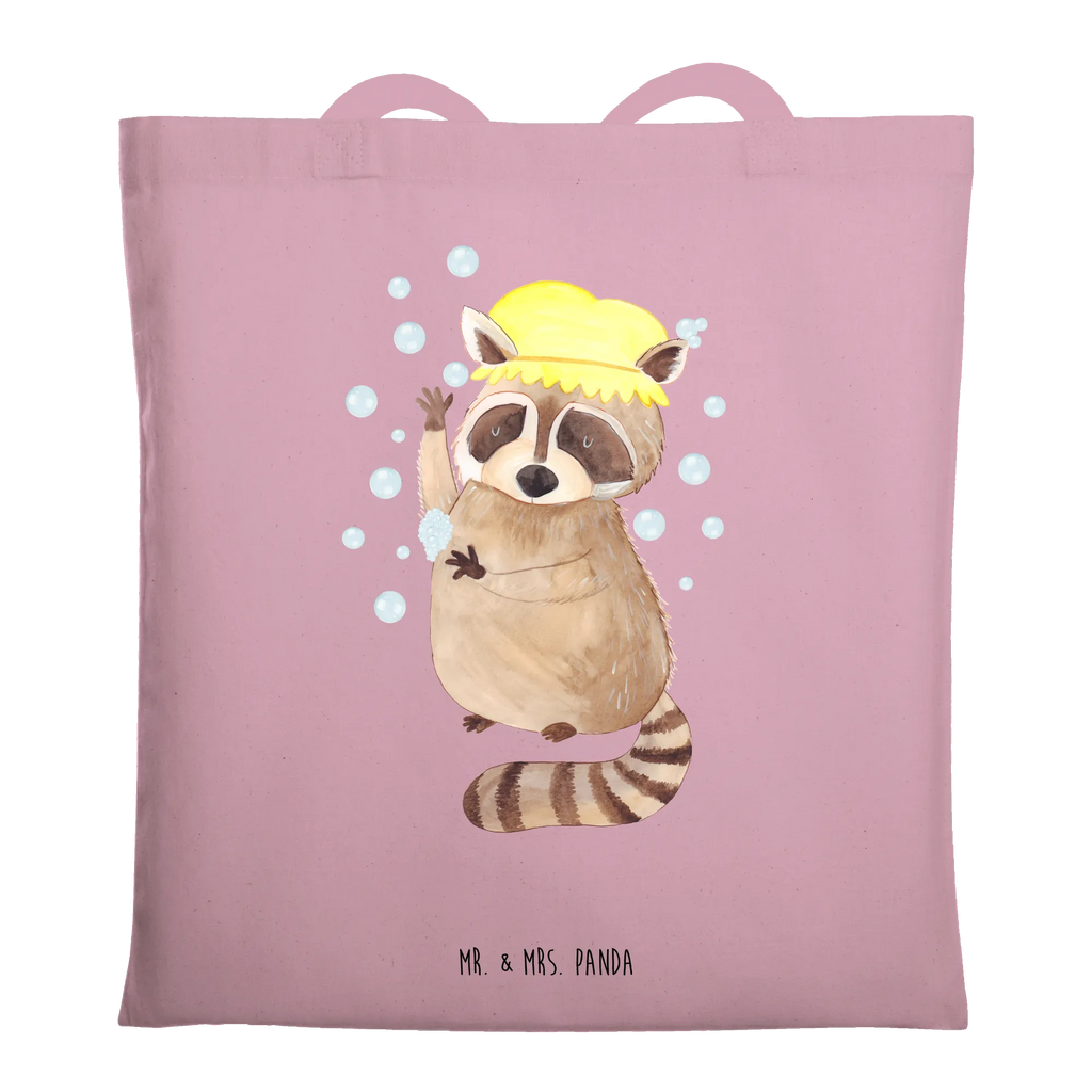 Tragetasche Waschbär Laptoptasche, Stoffbeutel, Shopper, Badetasche, Beutel, Strandtasche, Einkaufstüte, Jutebeutel, Beuteltasche, Stofftasche, Schultertasche, Tasche, Einkaufstasche, Jutetasche, Tragetasche, Umhängetasche, Tiermotive, Gute Laune, lustige Sprüche, Tiere, Tagträumen, Seifenblasen, Waschbär, waschen, Fröhlich, Plan