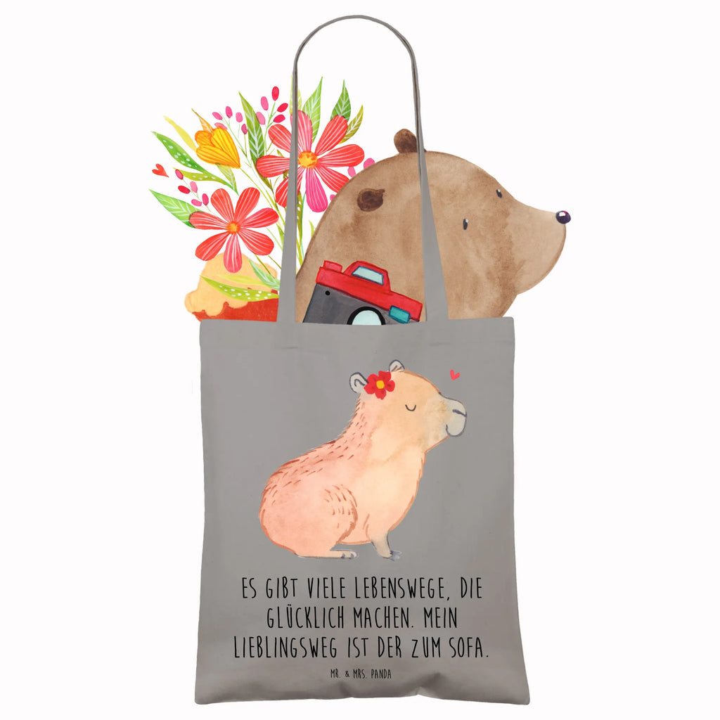 Tote bag Capybara flower shopper, shoulder bag, cotton bag, shopping bag, jute bag, pouch, cloth bag, Carrier bag, bag, small animals, cute, funny, cute animal motives, hand drawn, small world, funny sayings, good mood, happy, gifts, gift ideas, special gifts, animal lover, card