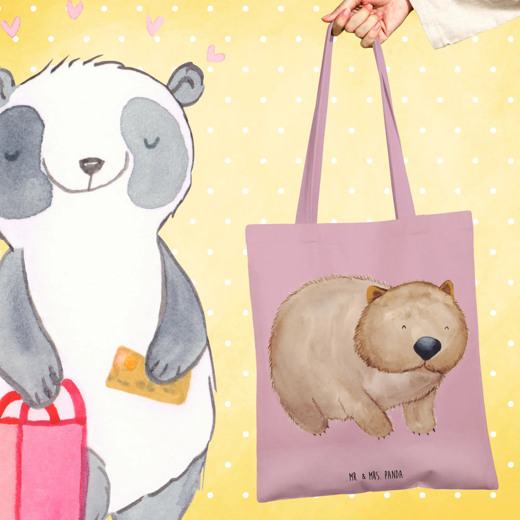 Tote bag Wombat cotton bag, jute bag, pouch, bag, Carrier bag, shopper, shoulder bag, cloth bag, shopping bag, small animals, cute, funny, cute animal motives, hand drawn, small world, funny sayings, good mood, happy, gifts, gift ideas, special gifts, animal lover, card, life is beautiful, Wombat, Australia, motivation, saying