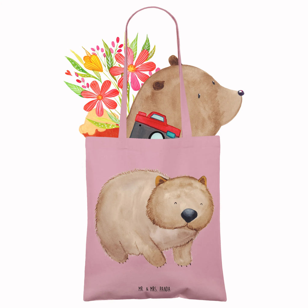 Tote bag Wombat cotton bag, jute bag, pouch, bag, Carrier bag, shopper, shoulder bag, cloth bag, shopping bag, small animals, cute, funny, cute animal motives, hand drawn, small world, funny sayings, good mood, happy, gifts, gift ideas, special gifts, animal lover, card, life is beautiful, Wombat, Australia, motivation, saying