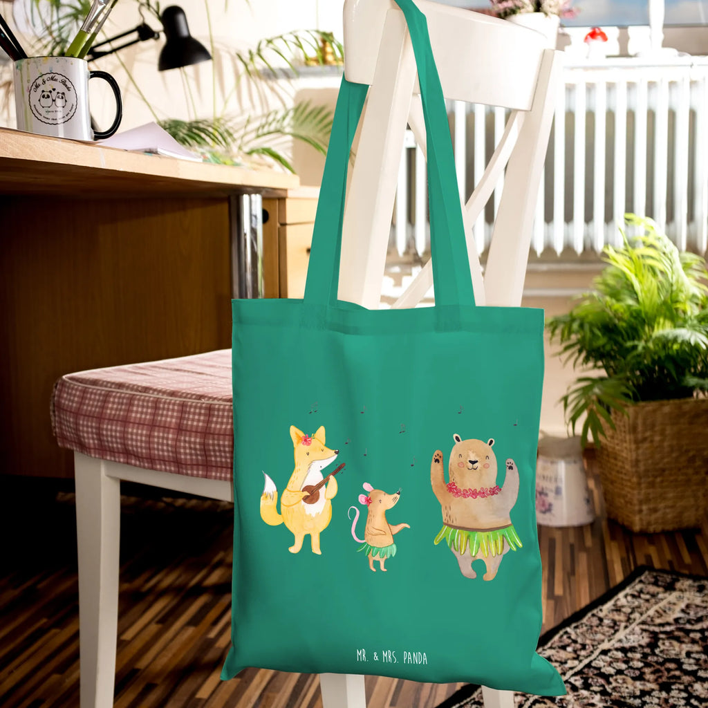 Tote bag forest animals Aloha Einkaufstasche, Stoffbeutel, Jutetasche, Tasche, Umhängetasche, Einkaufstüte, Strandtasche, Schultertasche, Beuteltasche, Badetasche, Beutel, Laptoptasche, Shopper, Tragetasche, Stofftasche, Jutebeutel, Tiermotive, Gute Laune, lustige Sprüche, Tiere, Tanzen, Hase, Bär, Musik, Wald, Lachen, Aloha, Leben, Igel, Waldtiere