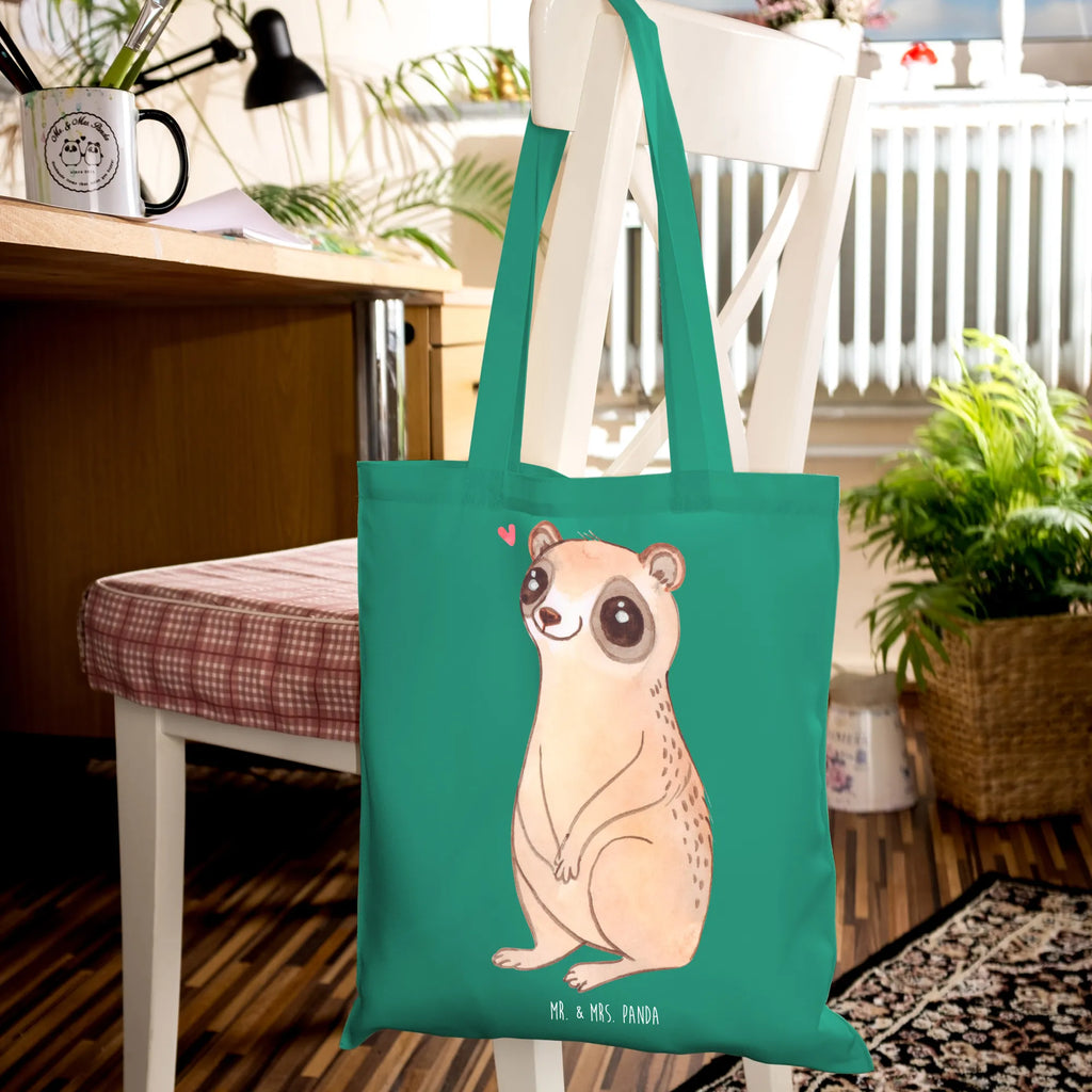 Tote bag Slow loris Happy Laptoptasche, Jutebeutel, Shopper, Tragetasche, Alltagstasche, Strandtasche, Leinentasche, Beuteltasche, Schultasche, uni tasche, baumwollbeutel, büchertasche, Einkaufstasche, Stoffbeutel, Henkeltasche, Einkaufsbeutel, Badetasche, Jutetasche, Beutel, Tasche, Schultertasche, Baumwolltasche, tote bag, Tüte, Statementbeutel, unitasche, shopping tasche, Stofftasche, bedruckte tasche, Einkaufstüte, Umhängetasche, Tiermotive, Tiere, lustige Sprüche, Gute Laune, Glück, Niedlich, Plumplori
