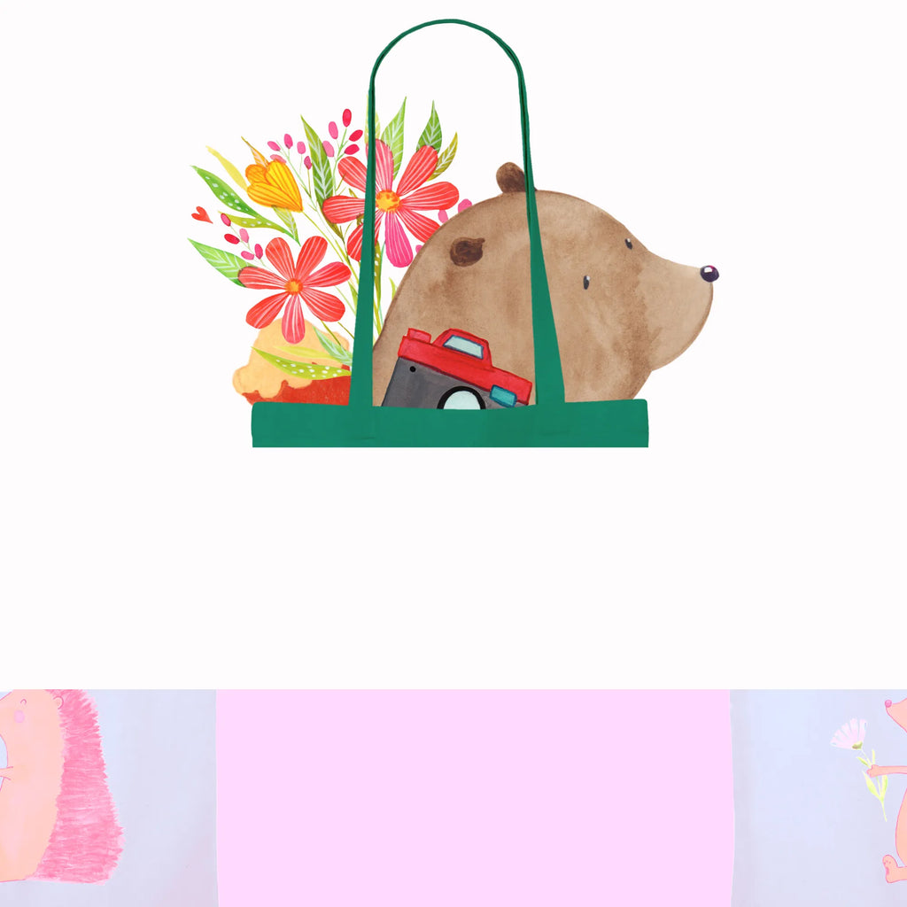 Tote bag Hedgehog Flower Laptoptasche, Beutel, Strandtasche, Shopper, Schultertasche, Jutetasche, Einkaufstasche, Umhängetasche, Stofftasche, Einkaufstüte, Badetasche, Jutebeutel, Tasche, Tragetasche, Stoffbeutel, Beuteltasche, Tiermotive, Gute Laune, lustige Sprüche, Tiere, Krankheit, Genesungswünsche, Besuch, krank, Krankenhaus, Gute Besserung, Igel