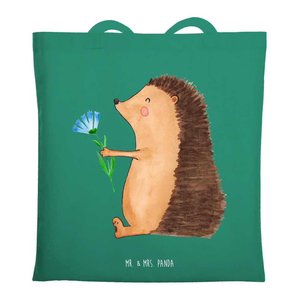 Tote bag Hedgehog Flower Laptoptasche, Beutel, Strandtasche, Shopper, Schultertasche, Jutetasche, Einkaufstasche, Umhängetasche, Stofftasche, Einkaufstüte, Badetasche, Jutebeutel, Tasche, Tragetasche, Stoffbeutel, Beuteltasche, Tiermotive, Gute Laune, lustige Sprüche, Tiere, Krankheit, Genesungswünsche, Besuch, krank, Krankenhaus, Gute Besserung, Igel